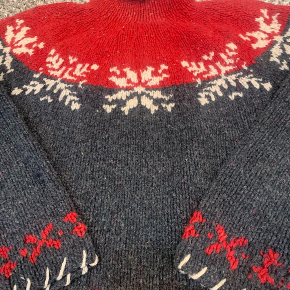 Woolrich Vintage Wool Chunky Mock Neck Nordic Sweater - Picture 5 of 11